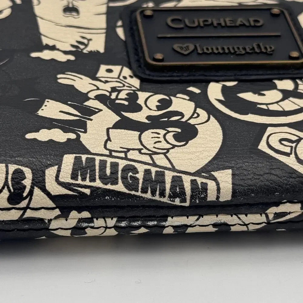 Loungefly Cuphead Mugman Wallet Zip Around Cartoon Print Womens Purse Handbag